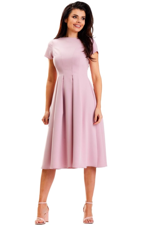 Rochie A569, Awama, Poliester/Elastan, Roz