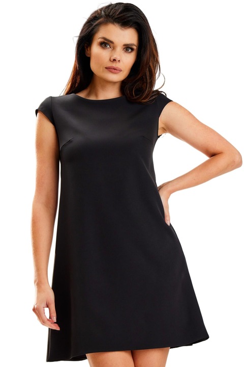 Rochie A570, Awama, Negru, Negru