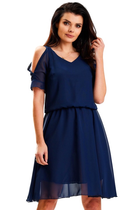 Rochie A572, Awama, Poliester, Bleumarin