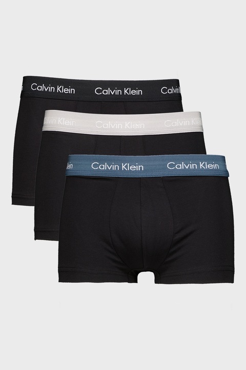 CALVIN KLEIN, Боксерки с ниска талия - 3 чифта, Черен/Въглен сиво