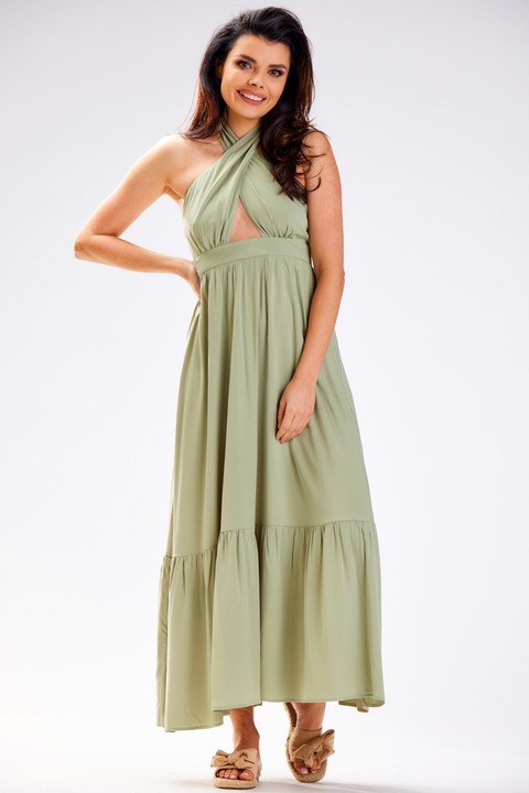 Rochie dama, awama, Viscoza, A583 - Verde -