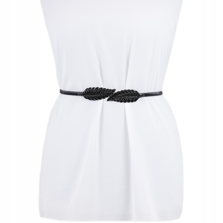 Колан, Little Angel, P139, черен, пружина, листа