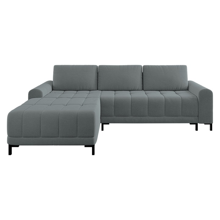 Coltar rabatabil Bonezi L, MIRJAN24, stanga, gri inchis, 168x258x92 cm