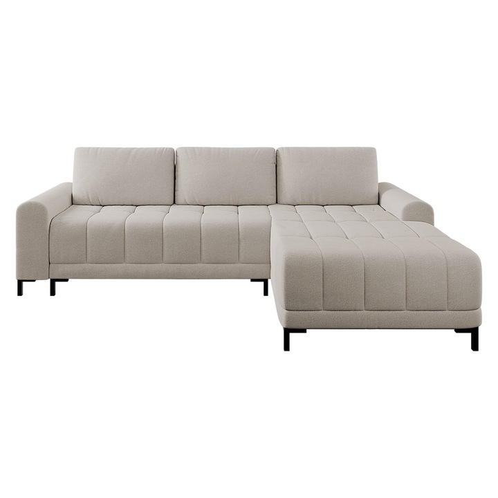 Coltar rabatabil Bonezi L, MIRJAN24, dreapta, gri deschis, 168x258x92 cm