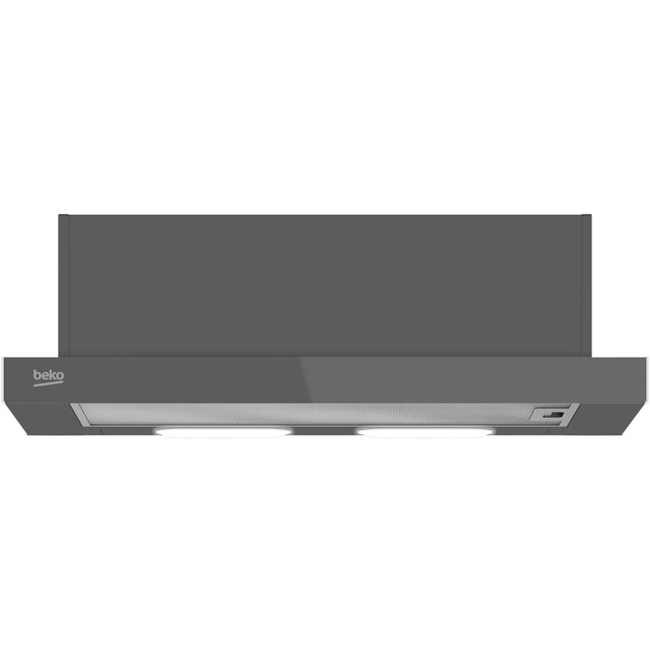 Телескопичен Абсорбатор за вграждане Beko HNT62322ZG, Мощност на абсорбиране 300 м3/ч, LED осветление, Zara Grey