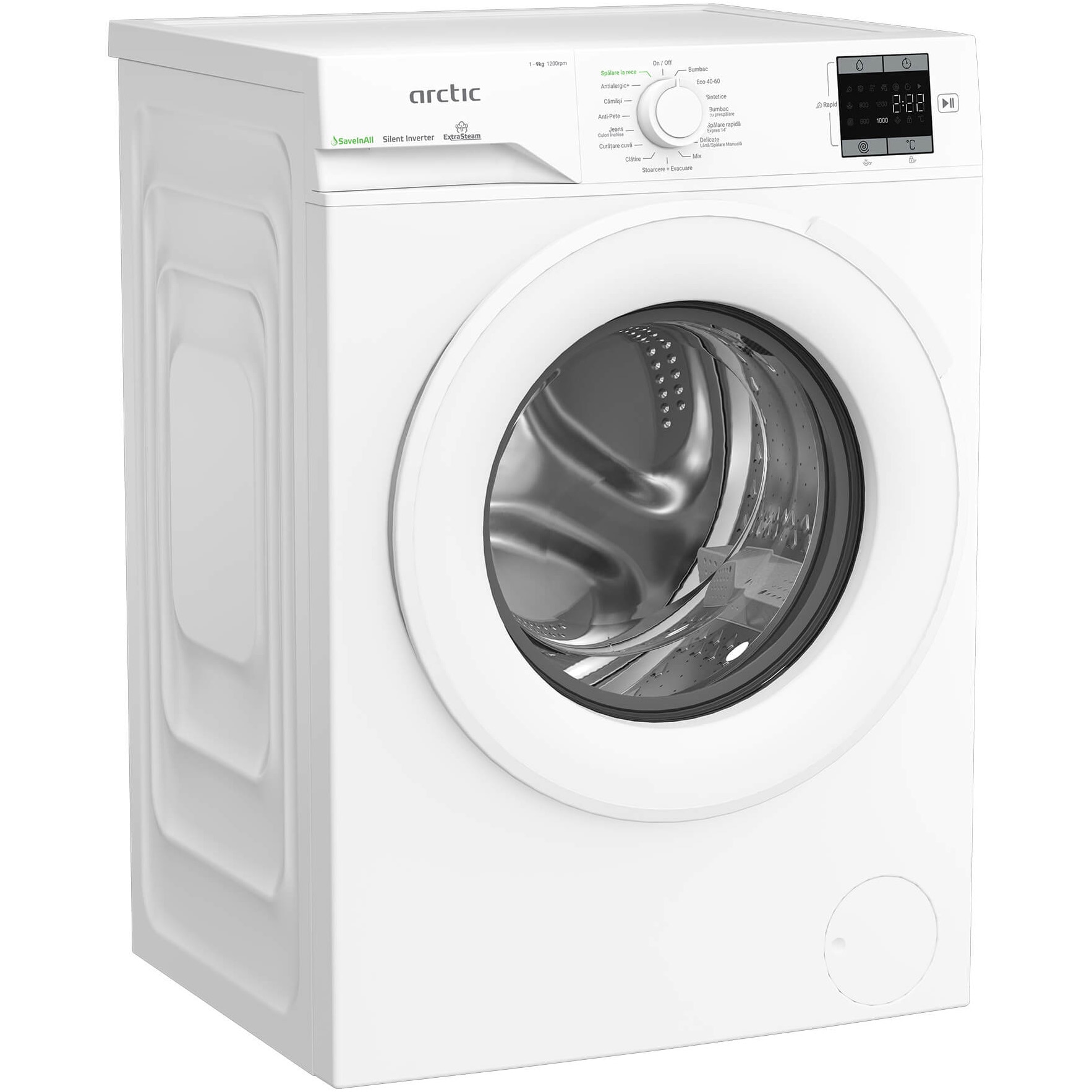 Masina de spalat rufe Arctic APLM1WFSU19210W, 9 Kg, 1200 RPM