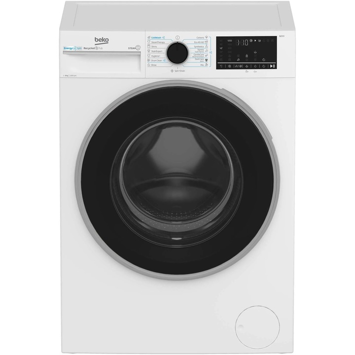Пералня B3WFU48215WWES, 8 kg, 1200 RPM, Клас A, HomeWhiz чрез Bluetooth Remote Control, SteamCure, AddXtra, Мотор ProSmart Inverter, AutoClean Detergent Drawer, Silent Tech, Бял