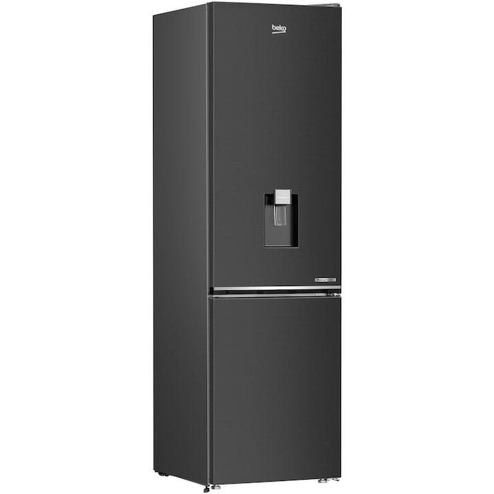 Combina frigorifica Beko B5RCNA405HDXBR1, 355 l, No Frost, HarvestFresh, AeroFlow, Clasa D, H 203.5 cm, Dark Inox