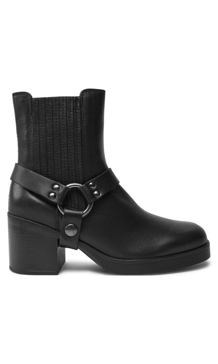 Botine Jelani Stt Negru, Unisa, Piele lacuita