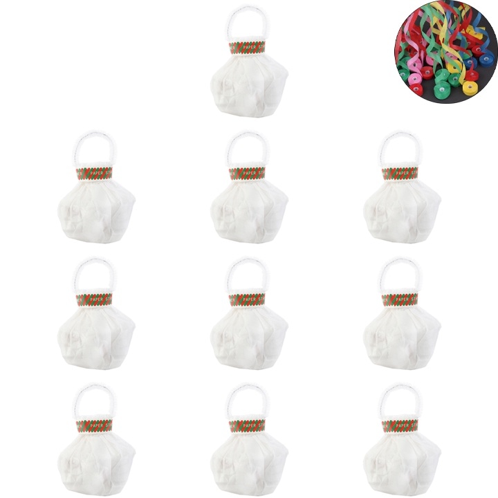 Комплект от 9 оръдия за конфети, многоцветни, за партита, закрито/външно