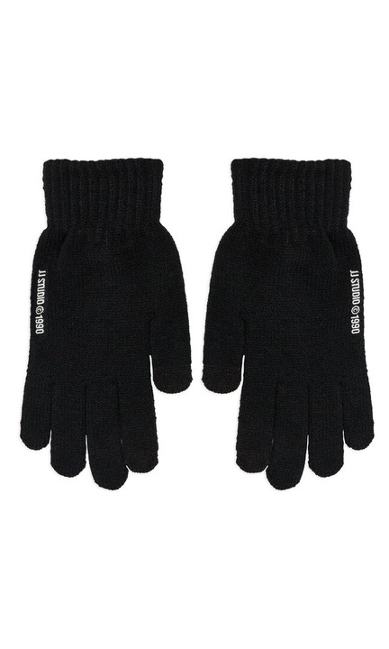 Férfi kesztyű, üveg 12259202, fekete, Jack & Jones, poliészter, egy méret, nemzetközi