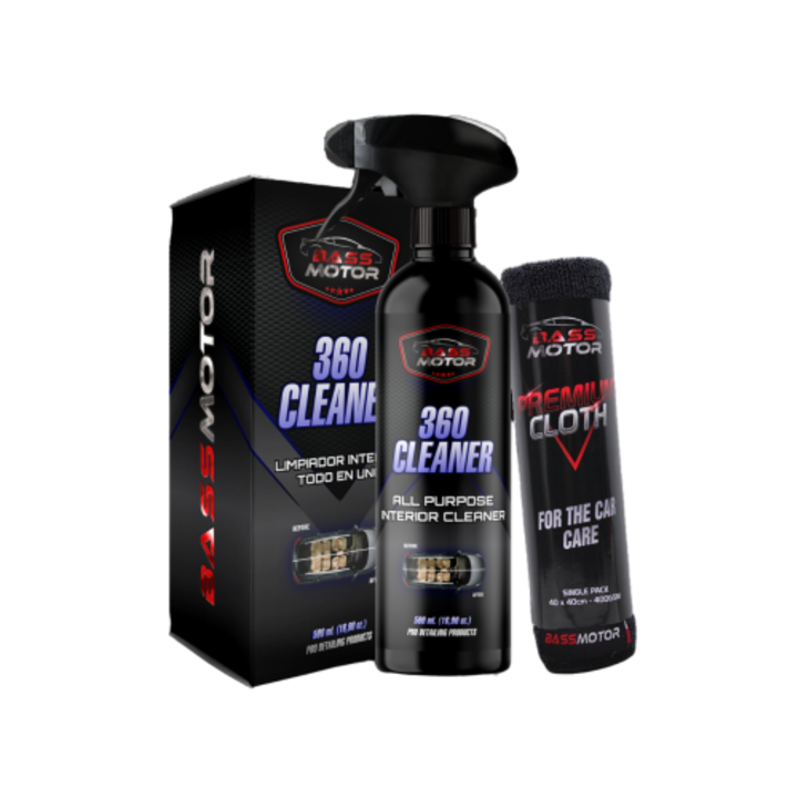 Univerzális tisztítószer Auto Bass Motor 360 Cleaner 500 ml-es kendővel