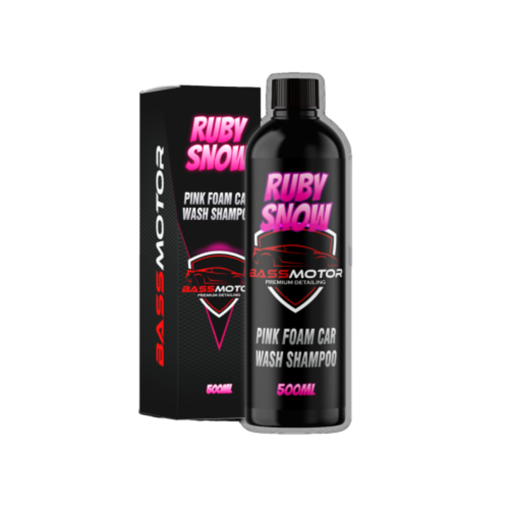 Rózsaszín autósampon szuperkoncentrált, Bass Motor, Ruby Snow, 500ml
