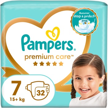 Scutece Pampers Premium Care Value Pack Marimea 7, 15kg+, 32 buc