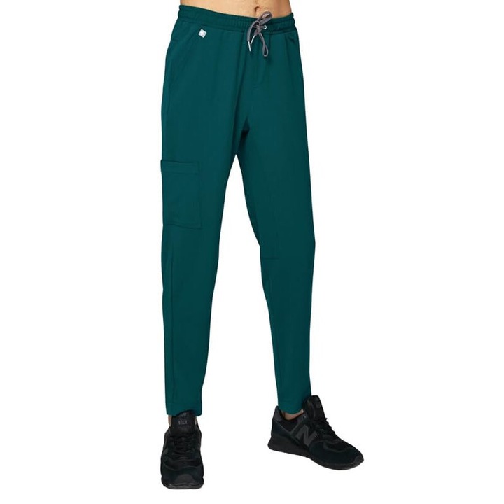 Pantaloni medicali MEDHOODIE, confortabili, eleganti, Deep Green, material de calitate, S