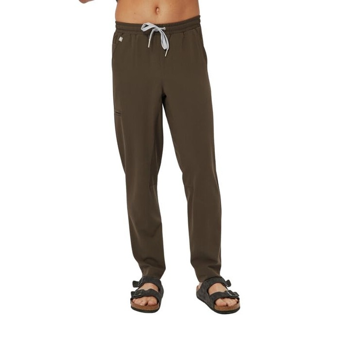 Pantaloni medicali barbati MEDHOODIE slip-on, confortabili, elastic, Olive Night, XL