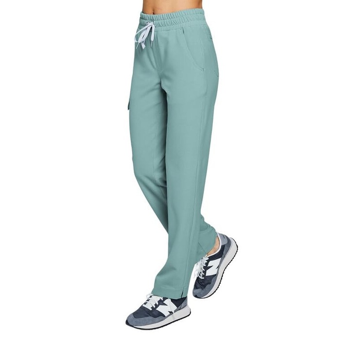 Pantaloni medicali dama, MEDHOODIE, poliester, Verde prafuit, L INTL