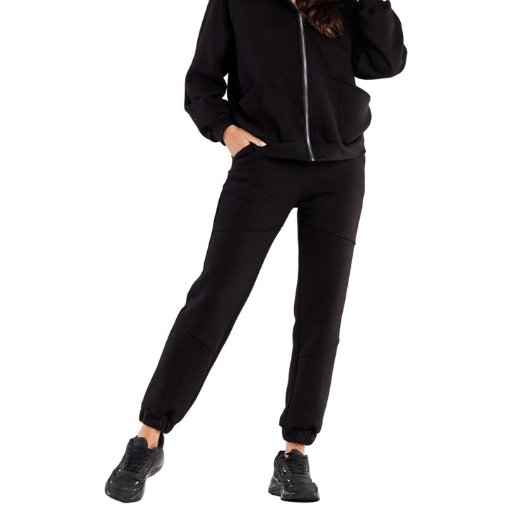 Дамски спортен панталон InfiniteYou, Памук/Еластан, Черен