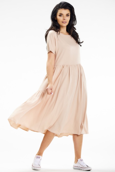 Rochie dama awama, viscoza, A639 - Bej -