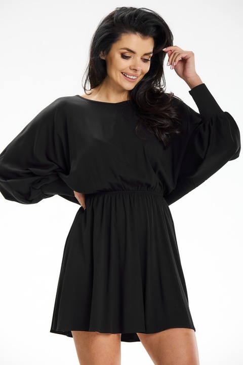 Rochie dama awama, viscoza, A640 - Neagra -, One Size INTL