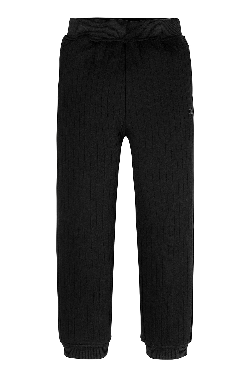 CALVIN KLEIN, Pantaloni regular fit cu mansete elastice, Negru, 164 CM