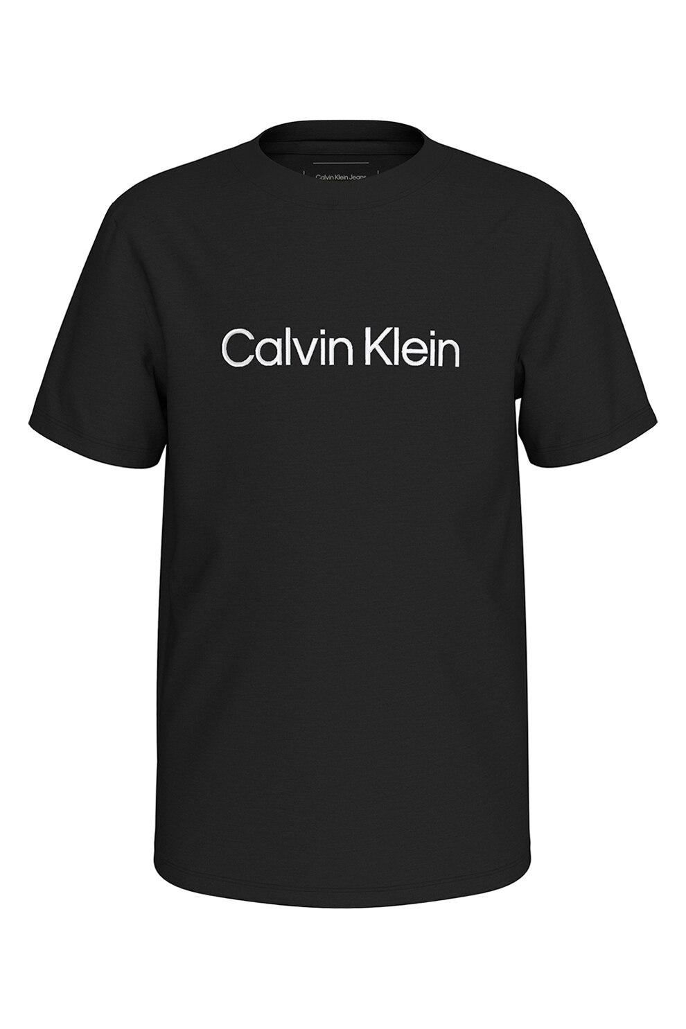 CALVIN KLEIN, Tricou cu imprimeu logo, Negru, Alb optic, 152 CM