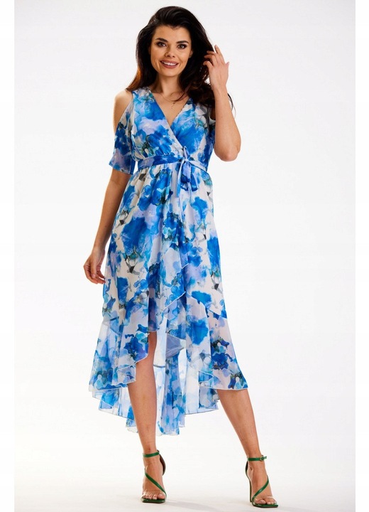 Rochie A508, Awama, Poliester, Albastru