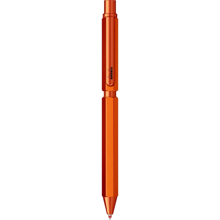 Instrument de scris 3 in 1, Pix si creion mecanic, Trio pen Rhodia Script Orange