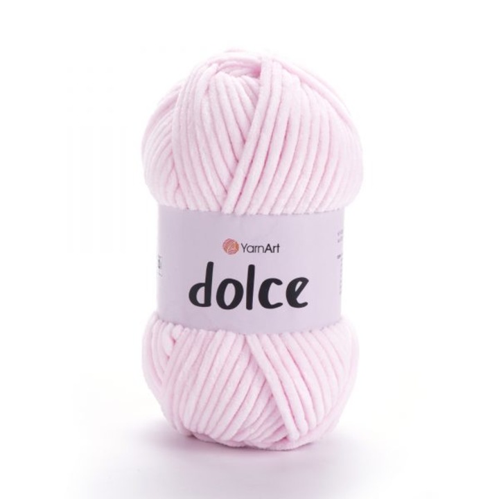 Fir Textil YarnArt Dolce 750, roz, pentru crosetat si tricotat, poliester, 120 m
