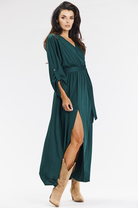 Rochie dama awama, viscoza, A670 - verde-