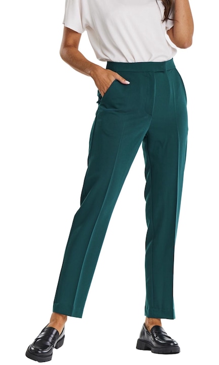 Női nadrág, Awama, Viszkóz/Poliészter/Elasztán, Zöld