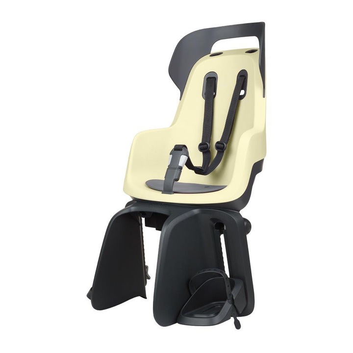 Scaun copii bicicleta, Bobike GO RS, pentru copii 9 luni - 5 ani, montare pe portbagaj, galben lamaie