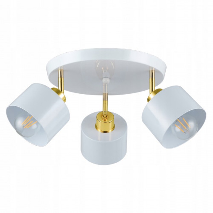 Полилей, MasterLED, Стомана, 3x E27, бял/златист, 300x120x80mm