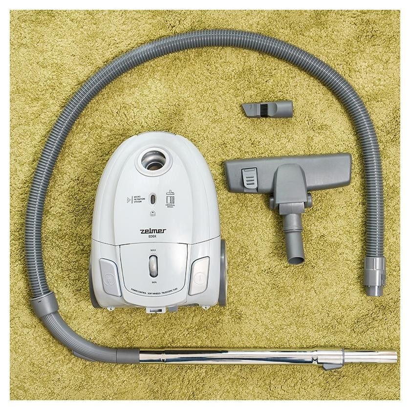 Aspirator cu sac Zelmer ZVC251 Edek, 800 W, Sac 2.5 l, Cablu alimentare 5m Gri