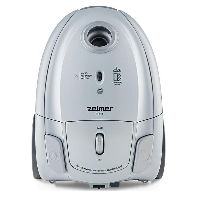 Aspirator cu sac Zelmer ZVC251 Edek, 800 W, Sac 2.5 l, Cablu alimentare 5m Gri