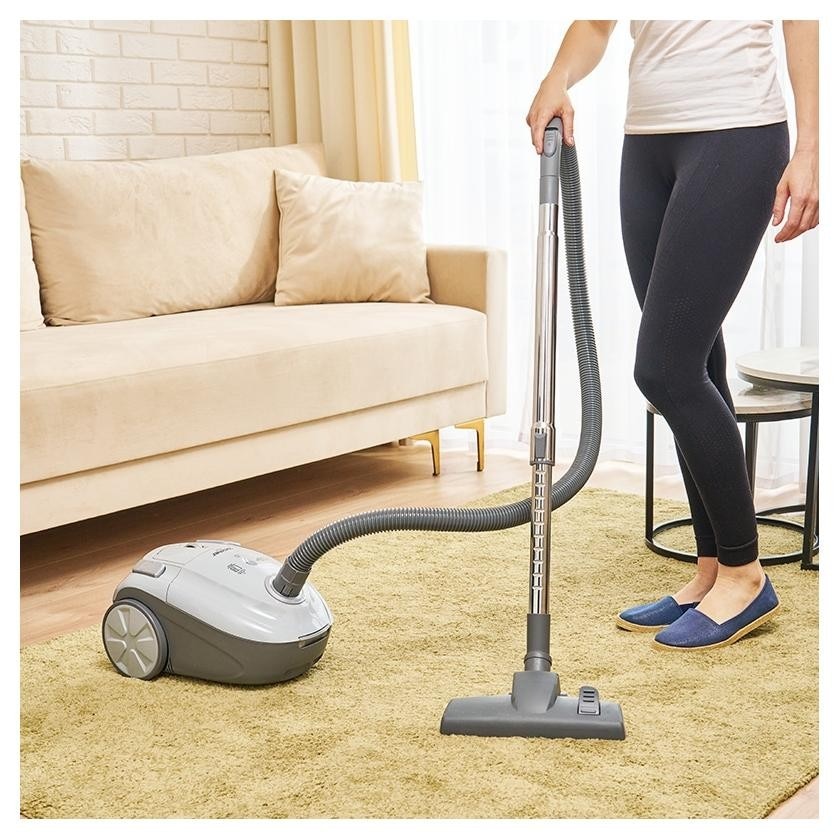 Aspirator cu sac Zelmer ZVC251 Edek, 800 W, Sac 2.5 l, Cablu alimentare 5m Gri