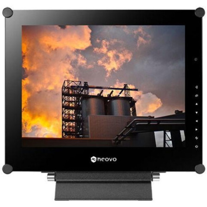 Monitor VA LED AG neovo 15" SX-15G, XGA 1024 x 768, VGA, DVI, HDMI, DisplayPort, hangszórók fekete