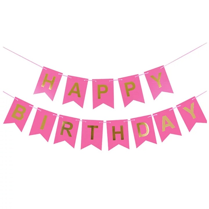 Set ghirlanda Happy Birthday, Roz