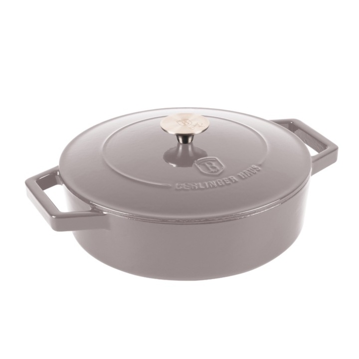 Berlinger Haus BH-6527 Taupe Collection Cratita joasa din fonta 26 cm - Taupe