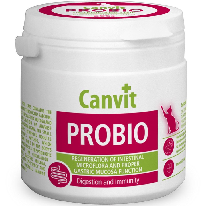 Supliment nutritiv pentru pisici, Canvit Probio, 100 g