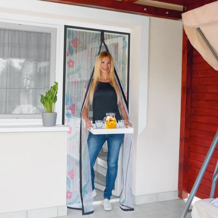 Завеса против комари "Птици", Магнитна, 100х210 см, Защита от насекоми, Лесна за монтаж