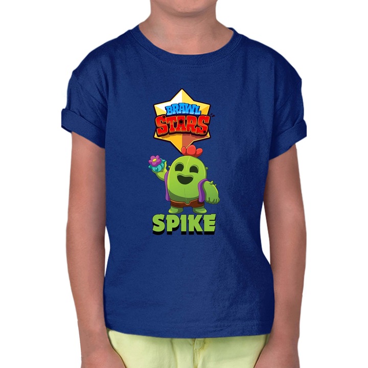 Gyerek rövid ujjú póló Brawl Stars Battle Royale Legendary Brawler Battle Arena OPT Spike Skin 5, Tengerészkék