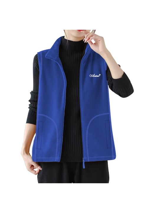 Vesta damo, Arina, buzunare duble, fermoar complet, temperatura de blocare, albastru, L