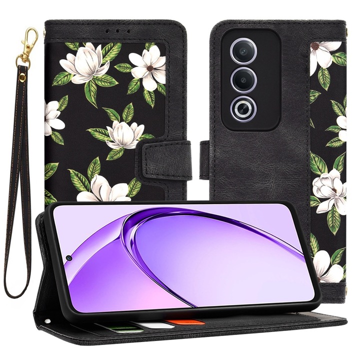 Калъф fixGuard FlipCraft за Oppo A80 5G - Flowers of the Dawn