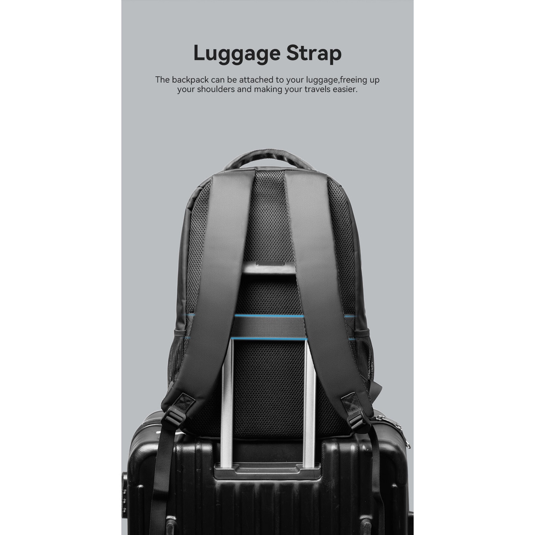 Rucsac laptop, VENTION, KRL, Poliester, 15.6 inch, port USB, Impermeabil, Negru, 45 x 30 x 20cm