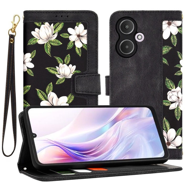 Калъф fixGuard FlipCraft за Xiaomi Redmi 13C 5G / Poco M6 - Flowers of the Dawn