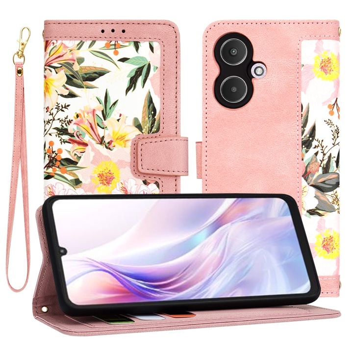 Калъф fixGuard FlipCraft за Xiaomi Redmi 13C 5G / Poco M6 - Sweetheart Pink