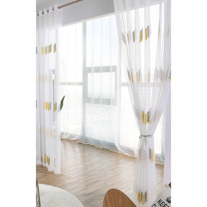 Комплект завеси от тюл 150x270см, Luoistu, полиестер, филтриране на светлина