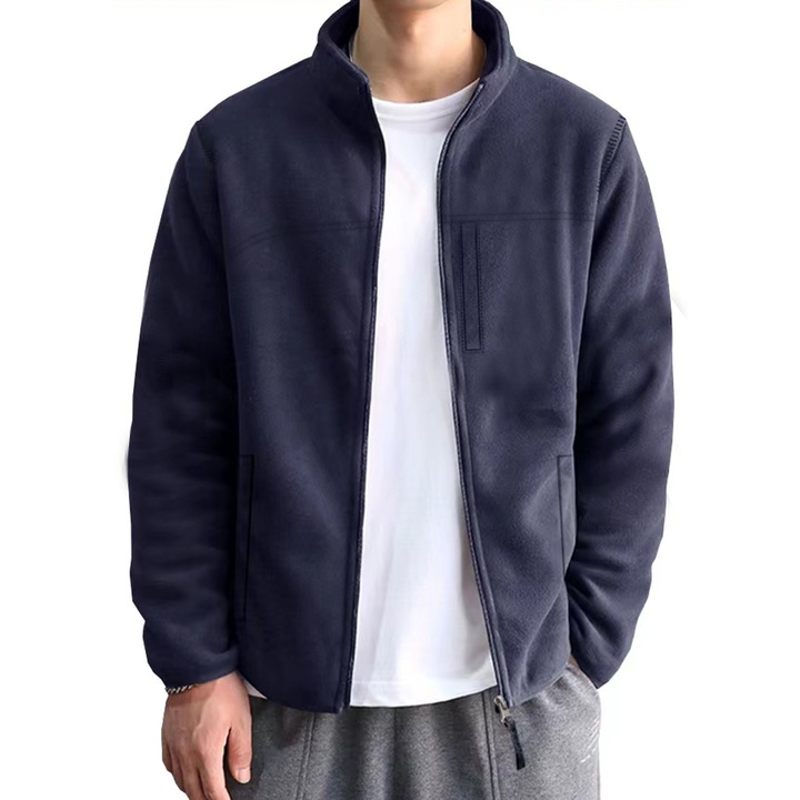 Men's tracksuits,Arina,With neck warmer,Full zip, Albastru