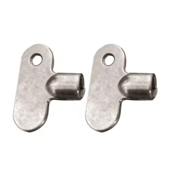 Set 2 chei ventilatie calorifer, JENUOS®, Aliaj de zinc, 5x5mm, Argintiu